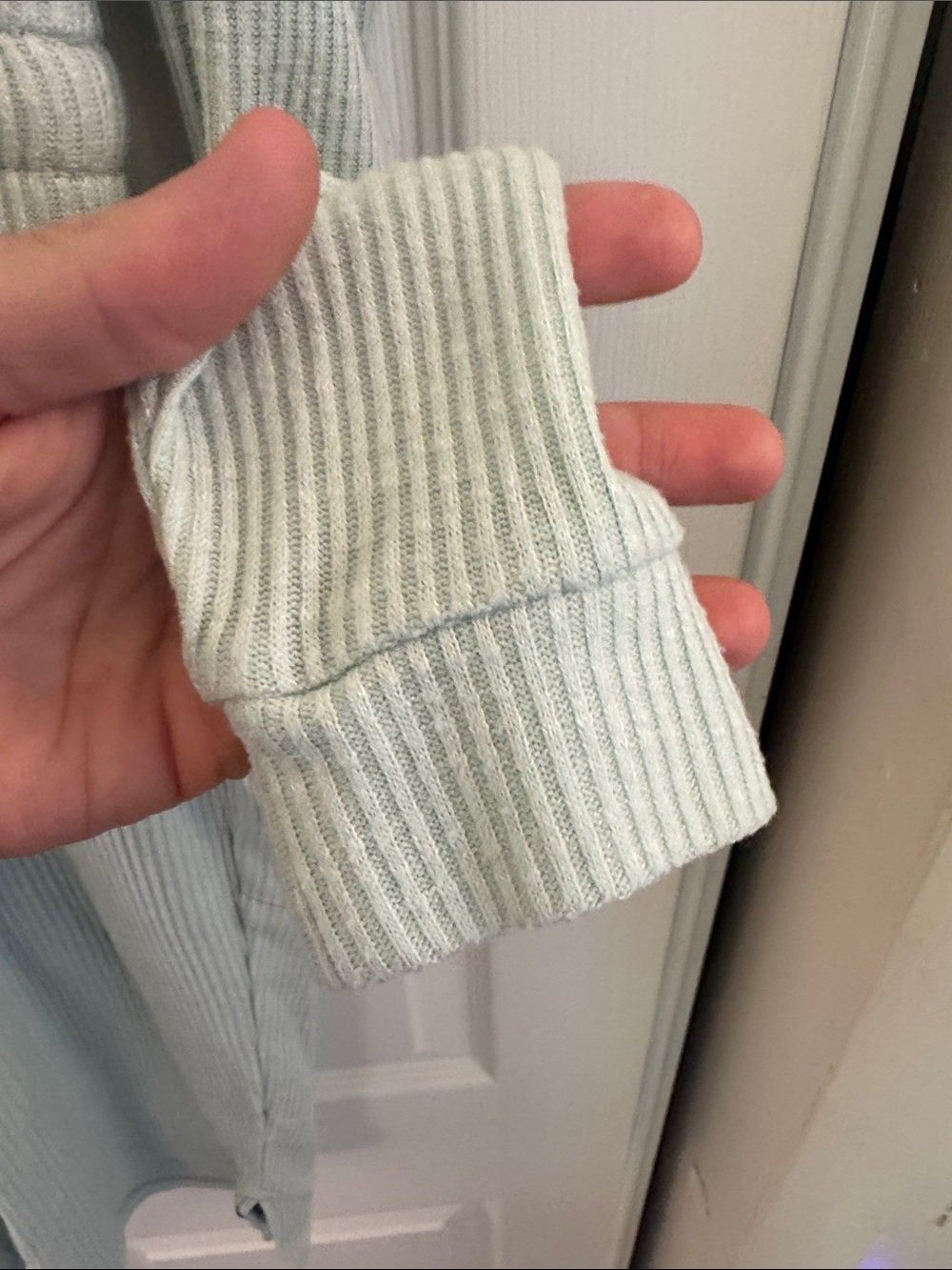 Gymshark Ribbed Long-Sleeve Drawstring Crop Top in Mint - Picture 8 of 14